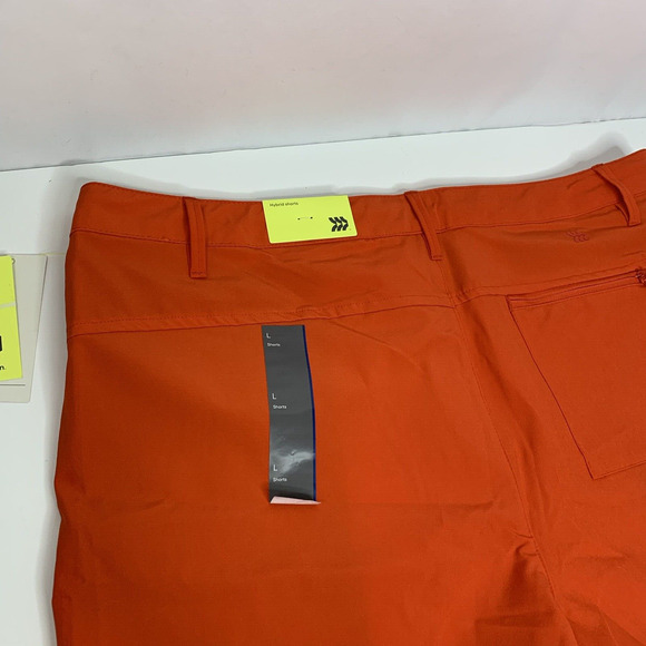 All In Motion Mens Hybrid Swim Shorts Size Large Orange Pockets - Picture 8 of 8